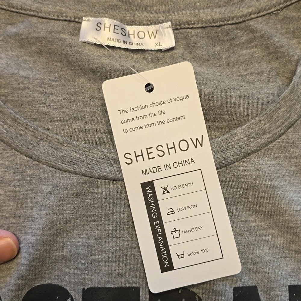 NWT SheShow, "Football is my second favorite F word" t-shirt, Women's Size XL - Picture 4 of 4